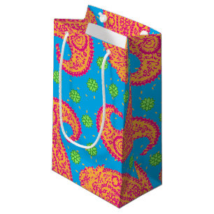 Colourful Paisley Pattern Small Gift Bag