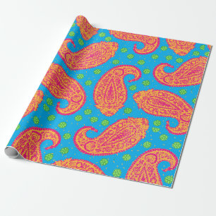 Colourful Paisley Pattern Wrapping Paper