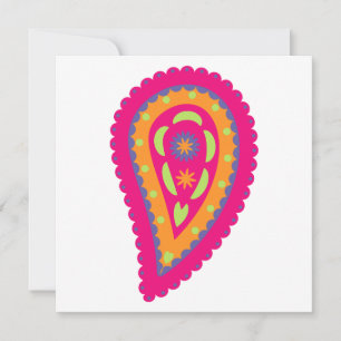 Colourful Paisley Save The Date