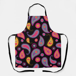 Colourful Paisley seamless Pattern Apron