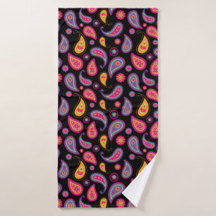 Colourful Paisley seamless Pattern Bath Towel