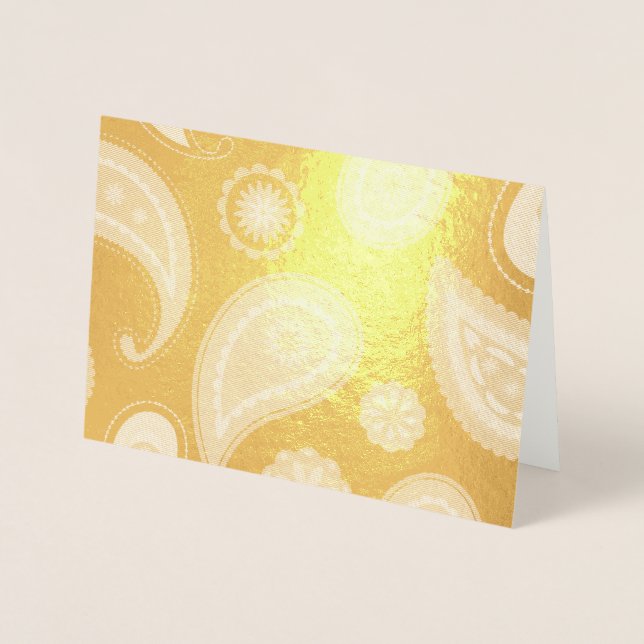 Colourful Paisley seamless Pattern Foil Card (Front)