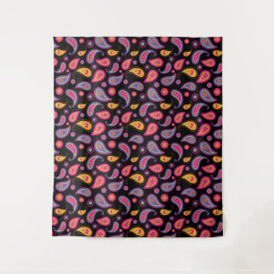 Colourful Paisley seamless Pattern Tapestry
