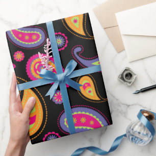 Colourful Paisley seamless Pattern Wrapping Paper