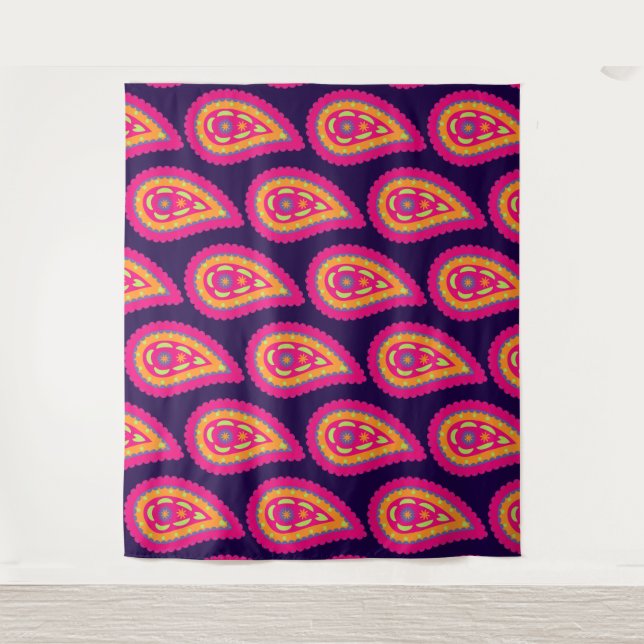 Colourful Paisley Tapestry (Front)