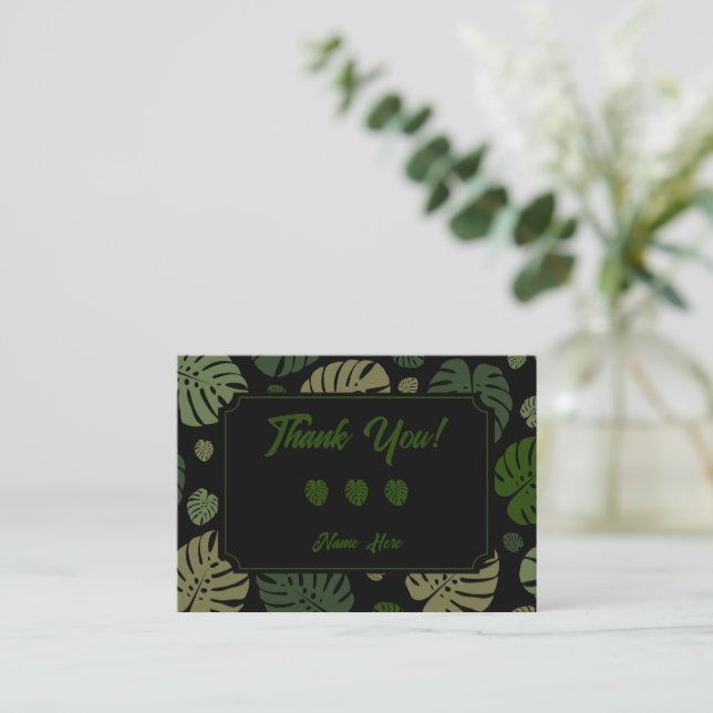 Colourful Palm Leaves Card (Standing Front)