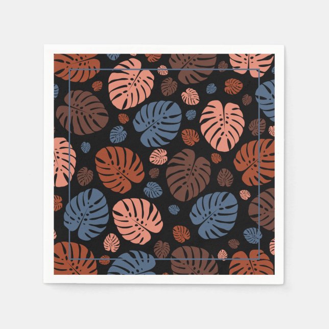 Colourful Palm Leaves Napkin (Front)
