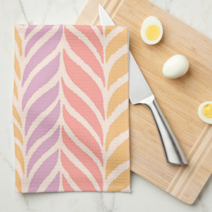 Colourful Palm Leaves Pattern Tea Towel