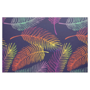 Colourful Palm Leaves Tropical Tree Summer Vibes Fabric