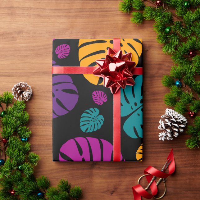Colourful Palm Leaves Wrapping Paper (Holiday Gift)