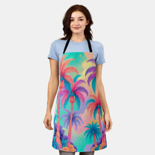 Colourful Palm trees Apron