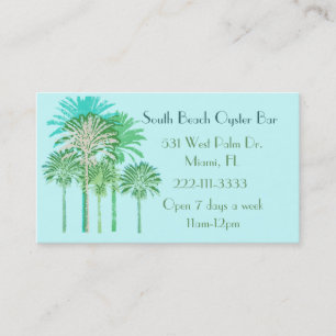 Colourful Palm Trees Business Card