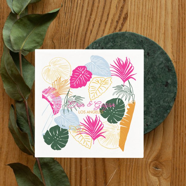 Colourful Palm Trees Napkin (Creator Uploaded)