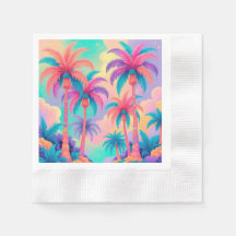 Colourful Palm trees