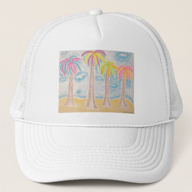 Colourful Palms-hat Trucker Hat (Front)