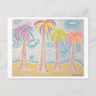 Colourful Palms-postcard Postcard