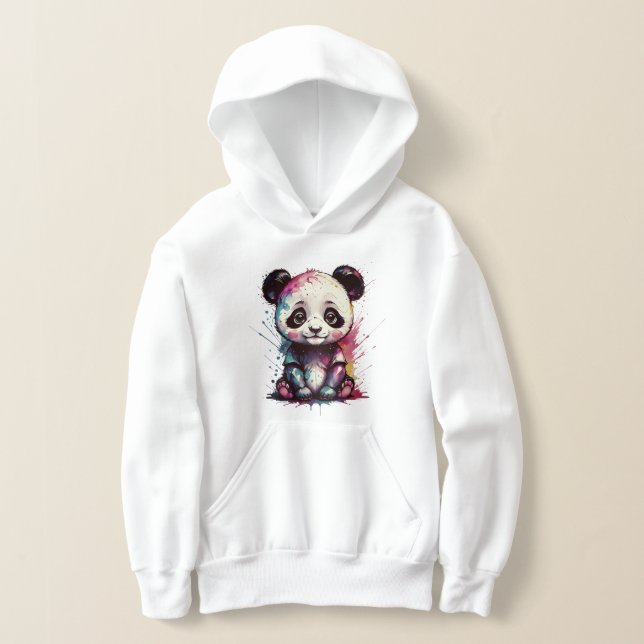Colourful Panda Hoodie (Laydown)
