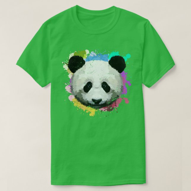 Colourful Panda T-Shirt (Design Front)