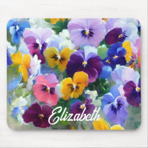 Colourful Pansies  Mouse Pad