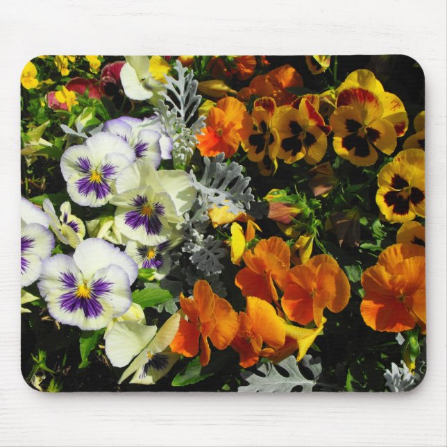 colourful pansies mouse pad (Front)