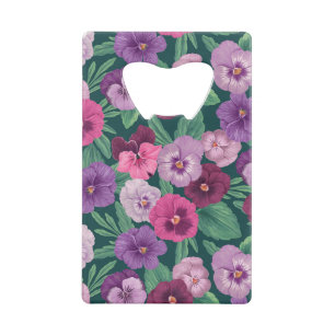 Colourful pansies on dark greenish blue