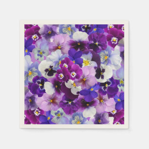 Colourful Pansies, Pretty Flowers, Napkin