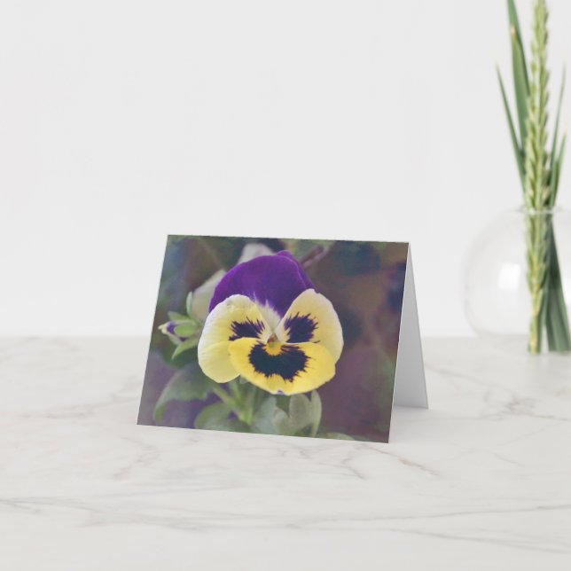 Colourful Pansy Flower from Gertie's Garden Card (Front)