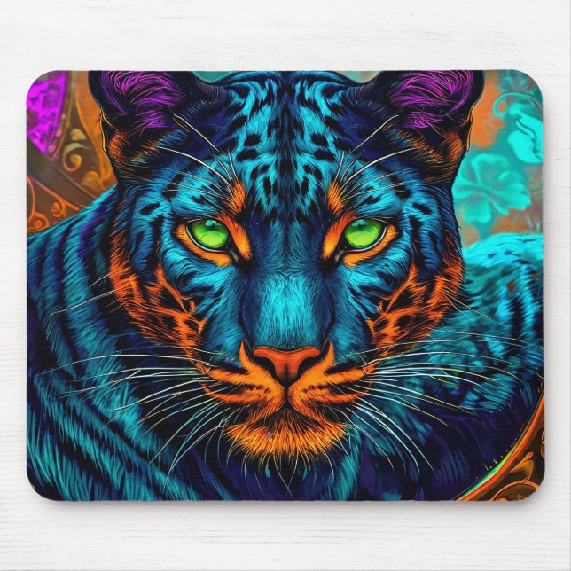 Colourful Panther Mouse Pad (Front)