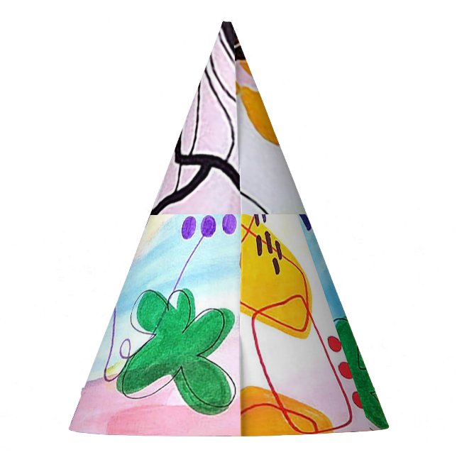 Colourful paper party hats (Back)