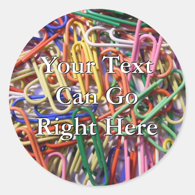 Colourful Paperclip Stickers (Front)
