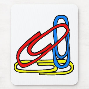 Colourful Paperclips Elementary School Colours Mouse Pad