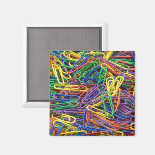 Colourful Paperclips Magnet (Front/Back)