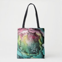 Colourful Papercut Shopping Errand Tote Bag