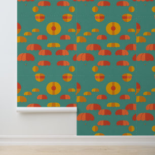 Colourful Parachutes on Teal Sky Wallpaper