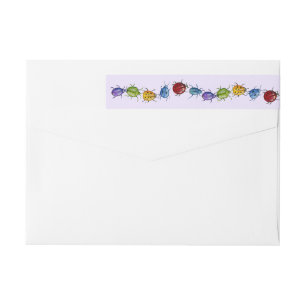 Colourful Parade of Bugs Return Address Label