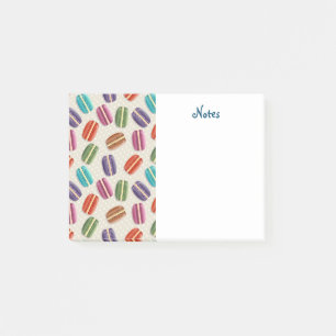 Colourful Parisian Macarons Pattern Post-it Notes