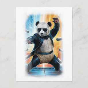 Colourful Parody Movie Design on a White Holiday Postcard