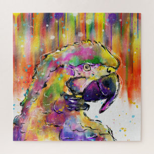 Colourful Parrot Abstrac Jigsaw Puzzle