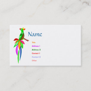 Colourful Parrot Business Card