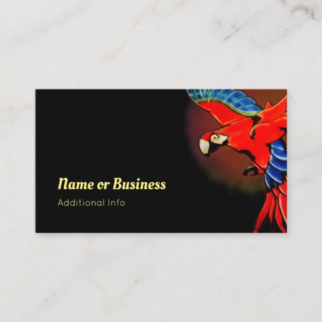 Colourful Parrot Business Card (Front)