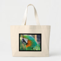 Colourful Parrot Canvas Bag