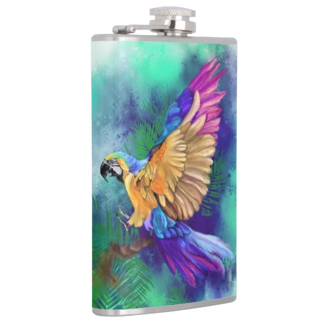 Colourful Parrot Flask (Right)