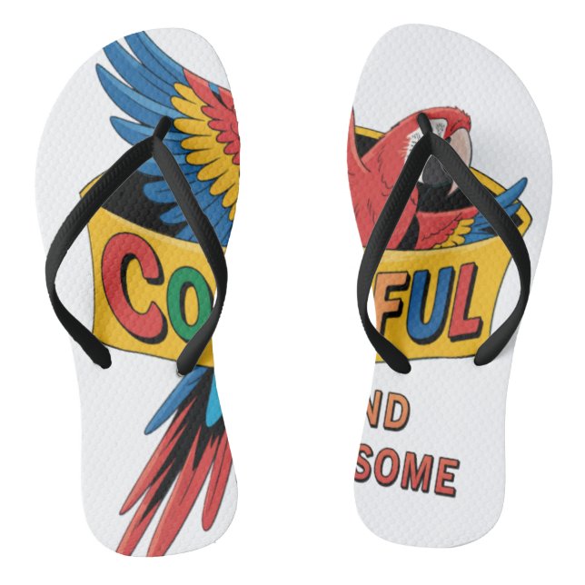 Colourful Parrot  Jandals (Footbed)