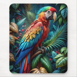 Colourful Parrot Mouse Pad