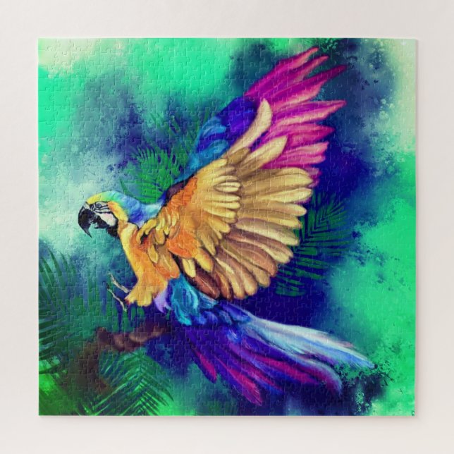 Colourful Parrot Puzzle (Vertical)