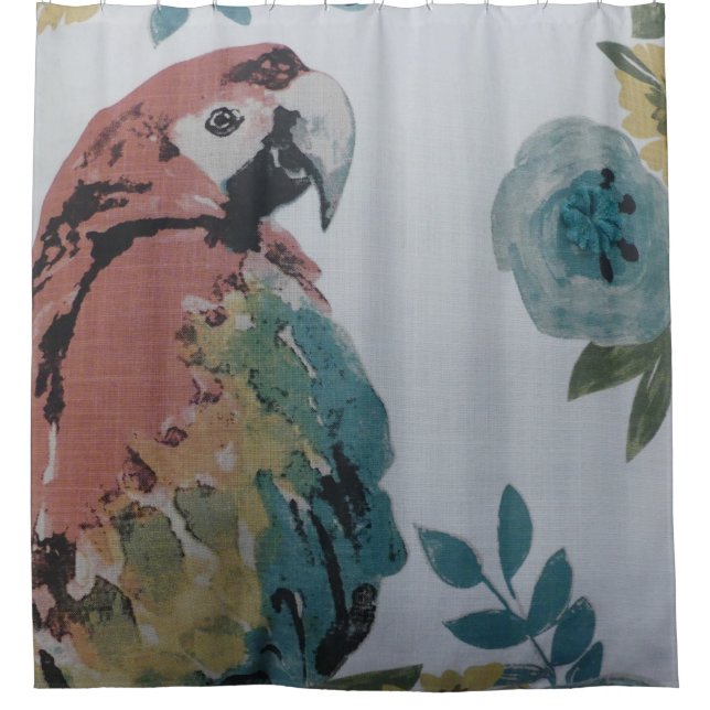 Colourful Parrot Shower Curtain (Front)