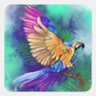 Colourful Parrot Sticker