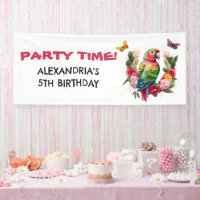 Colourful Parrot Tropical Child's Birthday Party