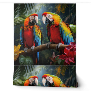 Colourful Parrots Wallpaper