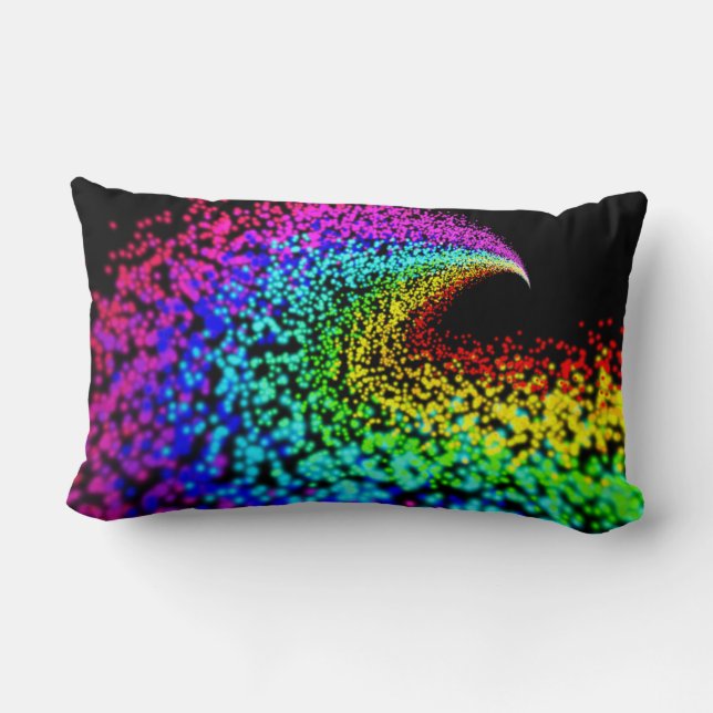Colourful particles lumbar cushion (Back)